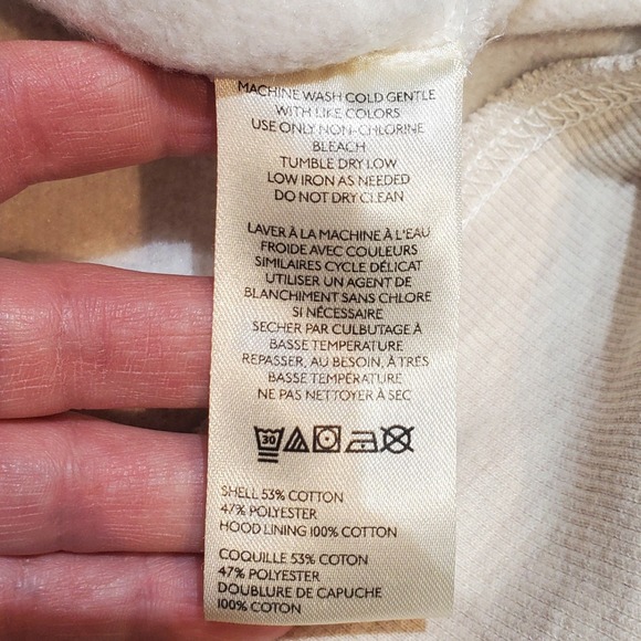 Daily Practice by Anthro Slim Fit Hoodie 74 Floral Graphic Heather Oatmeal S - Picture 12 of 16